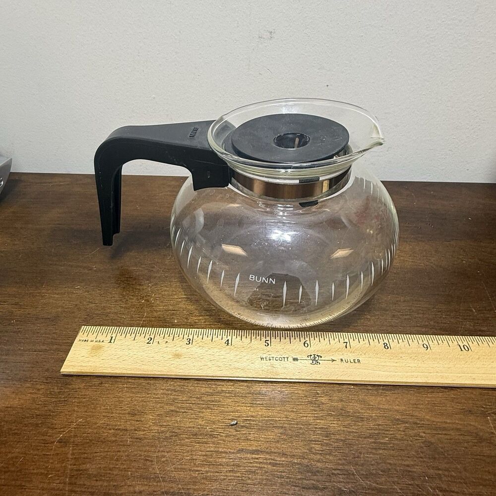 Vintage Bunn Easy Pour Replacement Clear Glass Six Cup Coffee Pot Carafe - Picture 6 of 8